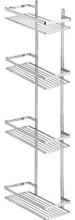 Полка для ванной Teknotel ES060 Raft 4 niveluri 20x27x76cm, metal alb