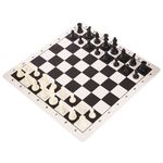 Шахматные фигуры пластиковые (пешка 4.5 см, король 9.5 см) + полотно 50х50 см P401 (8965)