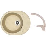 Chiuvetă bucătărie cu bateria Dr.Gans Berta 580 + SanDonna F 1069 bej