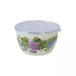 Контейнер для хранения пищи Metalac 51770 эмалированный Grape 18cm, 2.45l, крышка пластик