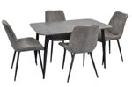 Комплект стол и стулья Evelin di Costacurta стол DT-405-6B + 4 стула YTC-055B Dark grey