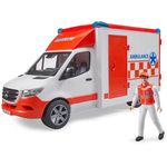 Mașină Bruder 2676 BD Mercedes-Benz Sprinter Ambulanță cu figurina șofer, 54307