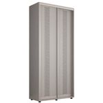 Dulap Mobildor-Lux Compact uși glisante PAL cu ornament grecesc (100x45x200H cm) Grey