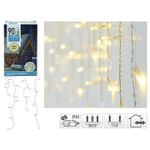 Ghirlandă Promstore 49288 Огни новогодние Сосульки 90LED тепл-бел, 3x0.5m, прозр каб