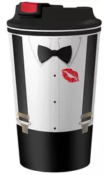 Cană termos Promstore 55651 Phibo Frac 350ml cu clapeta, negru