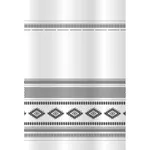 Perdea de duș Bisk 08178 TXT ETNO, alb/negru, 180x200