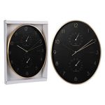 Часы Promstore 50955 Овальные настенные часы с метеостанцией, 26x34,5 см