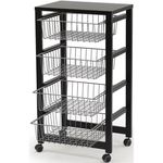 Тумбочка Arredamenti Italia GingerOne Nero, для овощей с верхом, черный