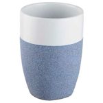 Pahar pentru periuțe de dinți Bisk 06307 STONE albastru. (ceramica)