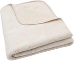 Lenjerie de pat pentru copii Jollein 516-522-68129 Paturica Basic Jersey/Sherpa Oatmeal, 100x150cm
