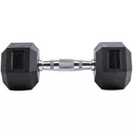 Ganteră LivePro 49884 Gantera Hex Rubber Dumbbell 2x30kg, LP8005/30/BK