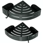 Raft de baie Teknotel BK069n negru 19,5x19,5x6 cm