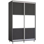 Шкаф Mobildor-Lux Раздвижные двери Aron-P из ДСП горизонтального сечения 1,0–1,8 м (130x60x200 см) антрацитового цвета