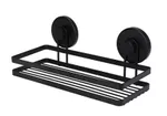 Raft de baie Holland 28973 Bathroom Solutions cu ventuze 25x10x9cm, neagra, metal