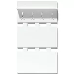 Вешалка для одежды Fabrik Home №10 Вешалка 900 белый ясень