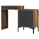 Măsuţa de toaletă Trendy Lizbon 550, Nuc, Antracit, 124x84x40cm (masa de machiaj) (GTR001459)