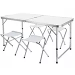 Мебель для кемпинга Jumi OM-258891 Masa de camping pliabila + 4 taburete, Alb