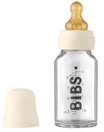 Cană cu pai BIBS 5013216 Biberon din sticla anticolici Ivory cu tetina din latex 0+ luni, 110 ml