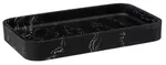 Аксессуар для ванной 5five 51961 Organizator baie Lea 19x11x2.5cm negru efect marmura