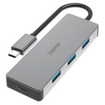 Adaptor IT Hama 200147 USB-C hub, 4 Ports, 2x USB-A, 2x USB-C, USB 3.2 Gen2, 10 Gbit/s, PD, alu