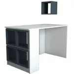 Офисный стол Trendy Cutie, alb, albastru 120x75x65cm