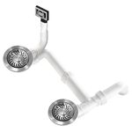 Sifon pentru chiuvetă bucătărie Helika-AquaSanita AQF-005V Stainless Steel + Plastic
