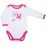 Детская одежда Veres 102-3.45.62 Боди Hello Bunny white-pink (интерлок)р.62