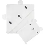 Accesoriu pentru baie Premaman PBRE42-ECR-UNQ Prosop de baie cu gluga si manusa Ursulet