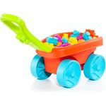 Конструктор Molto 23460 Конструктор в тележке WAGON BLOCKS RED