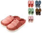 Papuci de casa unisex, dungi matlasate, pufosi, (m.36-45), 5 culori