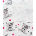 Accesoriu pentru înfășat New Baby 41782 Пеленка фланель непромокаемая Cute Teddy Pink