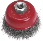 Set de tubulare, bite, duze Verto 62H111 Perie din sârmă ondulată conică cu filet Ø100mm