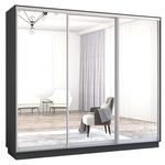 Шкаф Mobildor-Lux Fox uși glisante din oglinzi (250x60x200H cm) Anthracite