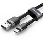 Baseus Cable USB to Type-C Double Fast Charging 5A 1m, Black