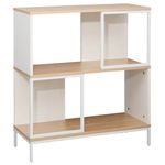 Офисный стеллаж Deco Loreto 3 nivele (70x30x79.5H) Oak/Black