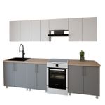 Мебель для кухни Smartex (30032) K1 280cm Alb+Grafit