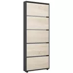 Полка для обуви Mobildor-Lux Leo Slim 50x16x203H cm Anthracite/Sonoma
