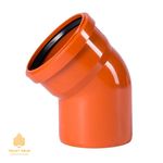 Отвод, диаметр 110 x 45° (оранжевый) Интерпласт