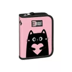 Penar școlar St.RIGHT 57818 Penar 1zip, 20.5x14x3.5cm, Purrfect Love, textil