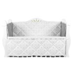 Protecție laterală pentru pătuț PernaMea Coronita Gri 120x60cm (PM.101755/1)