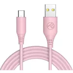 Cablu telefon mobil Tellur TLL155402 Cable silicone USB to Type-C, 3A, 1m, pink