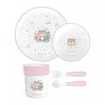 Seturi pentru hrănire bebelușilor Kikka Boo 31302040137 Set de masa Savanna Pink