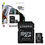 256GB MicroSD (Class 10) UHS-I (U3) +SD adapter, Kingston Canvas Select+ 