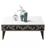 Măsuţă cafea Trendy Linie, alb 90x34x60cm