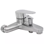 Baterie de duș Rubano 27580 Baterie pentru cada cu pipa scurta, Inox