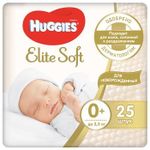 Подгузники Huggies Elite Soft 0 (< 3,5 кг) 25 шт
