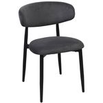 Scaun Deco Meridian Catifea Grey (HLR21)+Black Legs