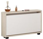 Raft pentru încălțăminte Mobildor-Lux Leo Slim 100x16x47H cm Sonoma/White