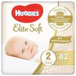 Подгузники Huggies Elite Soft 2 (4-6 кг) 82 шт
