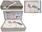 Домашний текстиль Promstore 57065.5 Lenjerie de pat 2pers NewHome Pike Cream cu broderie